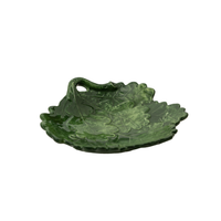 Compagnia Leaf Plate, Green Oak Leaves
