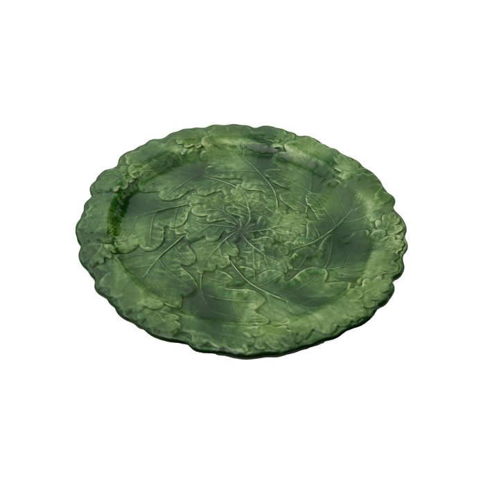 Compagnia Charger, Green Oak Leaves, Set of 4