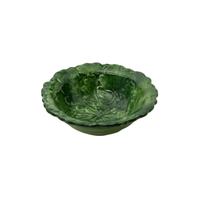 Compagnia Small Bowl, Green Oak Leaves, Set of 4