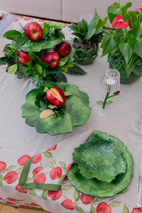 Compagnia Green Cake Plate, Medium