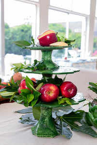 Compagnia Green Cake Plate, Small