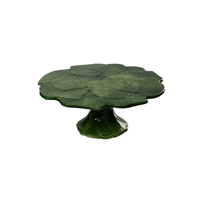 Compagnia Green Cake Plate, Small
