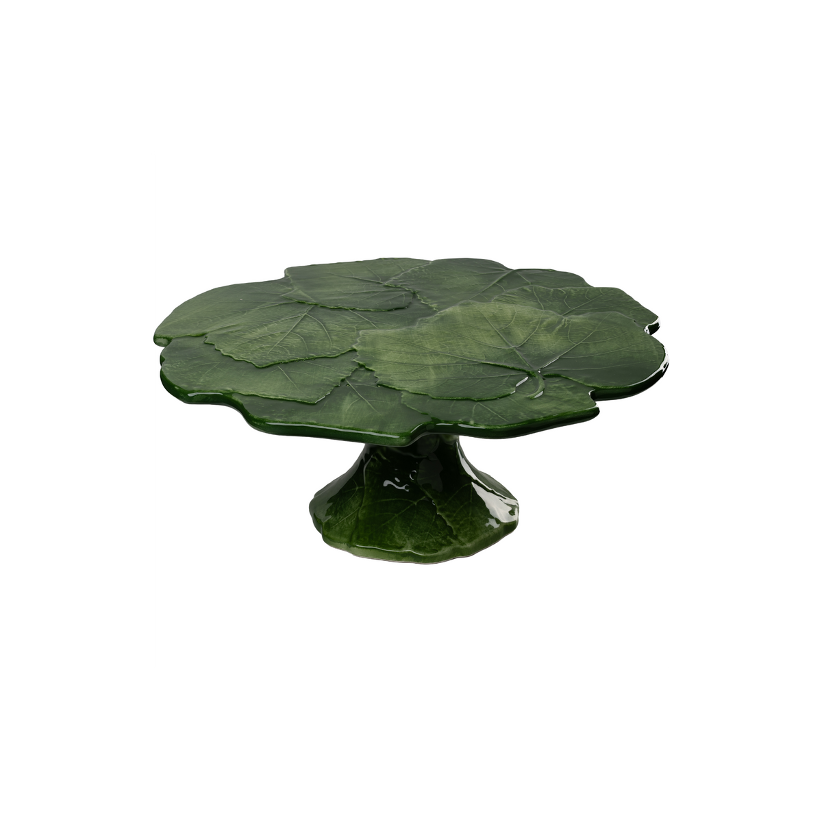 Compagnia Green Cake Plate, Medium