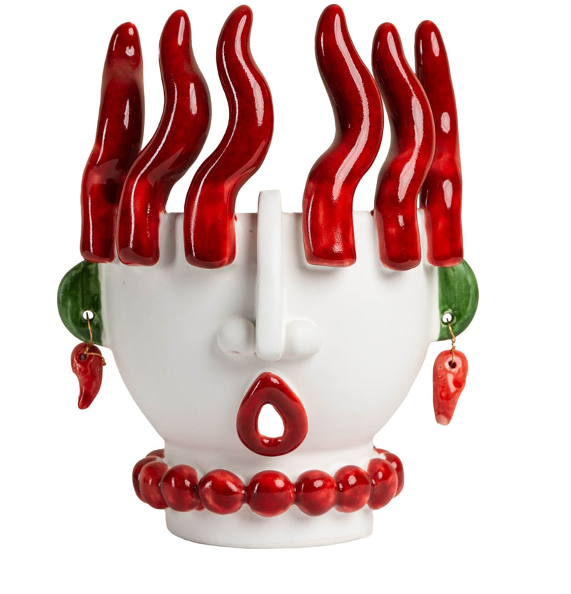 Studio Z Cachepot, Small Head with Peppers