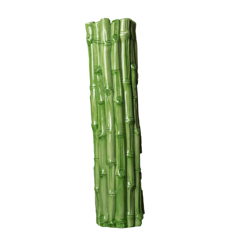 Bamboo All Around Vase, Large, Green