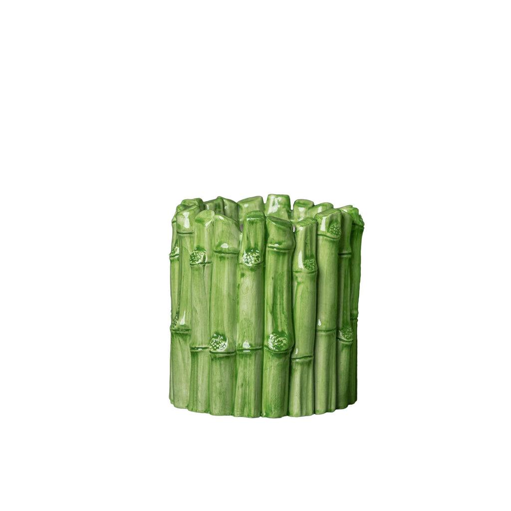 Bamboo All Around Vase, Small, Green