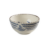 Casa Nuno Bowl, Blue with Flowers & Waves, Set of 2