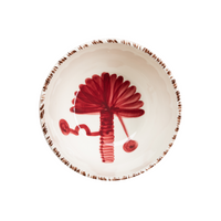Casa Nuno Bowl, Pink with Palm, Set of 2