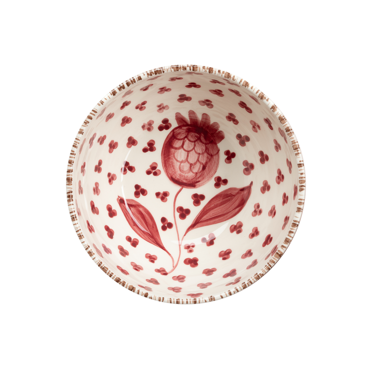 Casa Nuno Bowl, Pink with Pomegranite, Set of 2