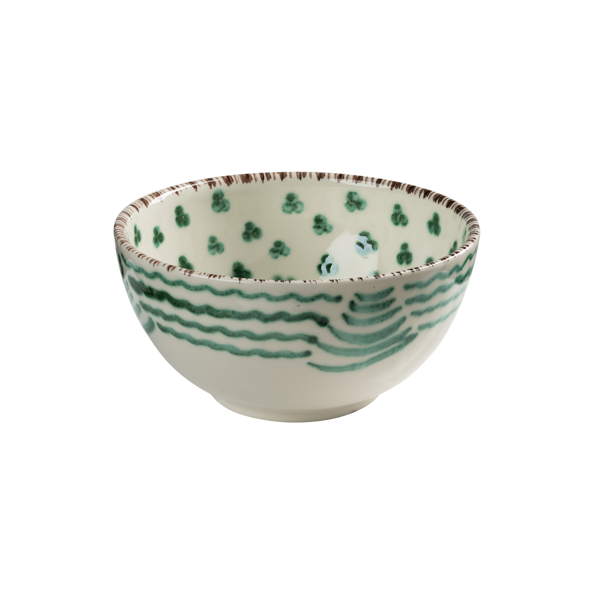 Casa Nuno Bowl, Green with Pomegranite, Set of 2