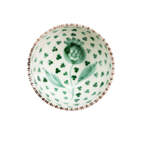 Casa Nuno Bowl, Green with Pomegranite, Set of 2