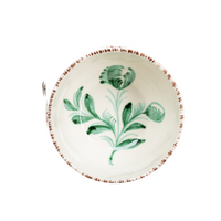 Casa Nuno Bowl, Green Waves & Flowers, Set of 2