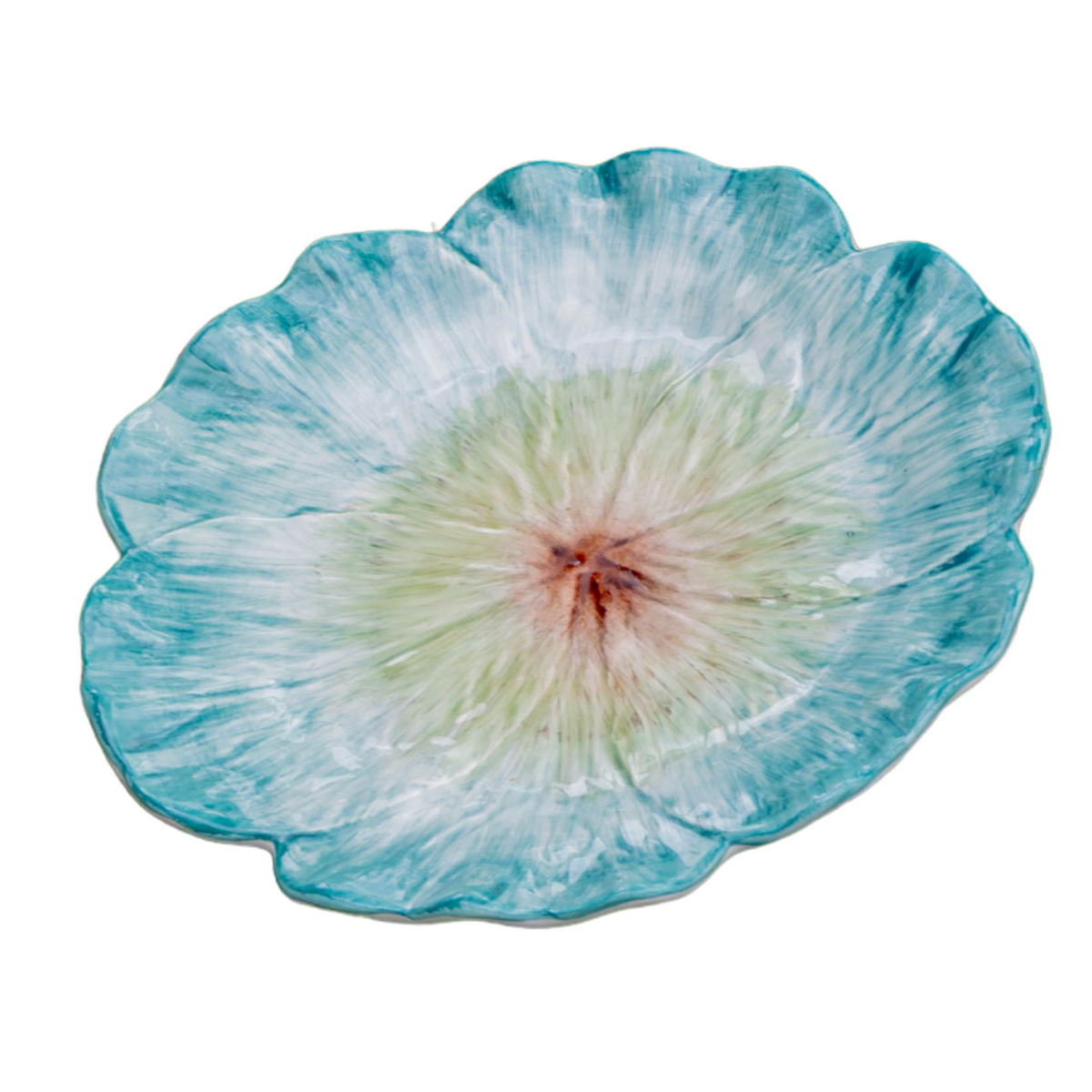 Elisabetta Flower Dinner Plate, Blue, Set of 2