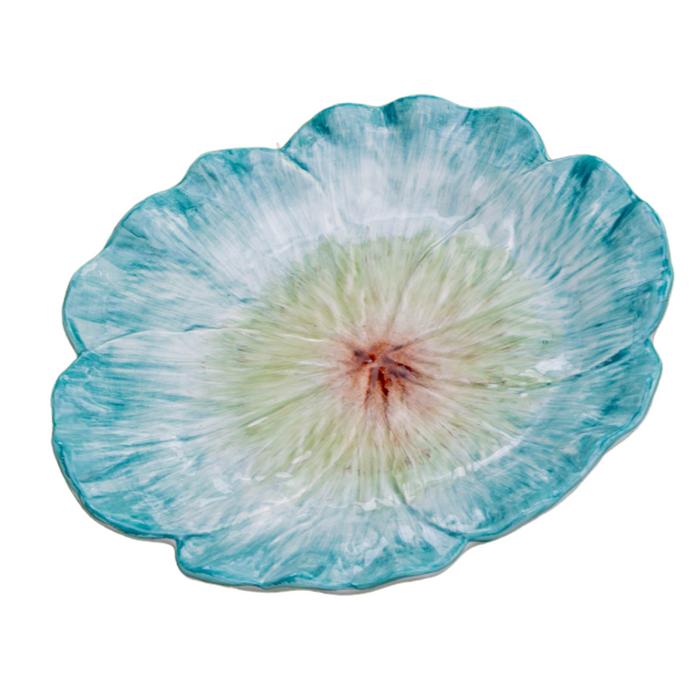 Elisabetta Flower Dinner Plate, Blue, Set of 2