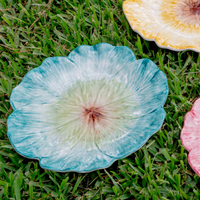 Elisabetta Flower Dinner Plate, Blue, Set of 2