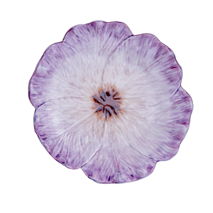 Elisabetta Flower Dinner Plate, Lilac, Set of 2