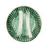 Asparagus Plate, Green w/ White, Set of 2