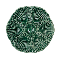 NOLA Oyster Plate, Green, Set of 2