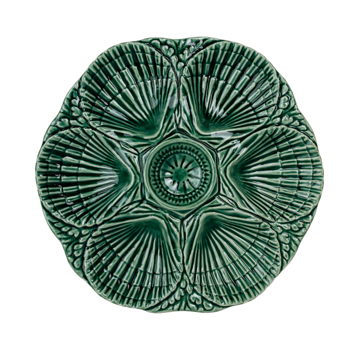NOLA Oyster Plate, Green, Set of 2