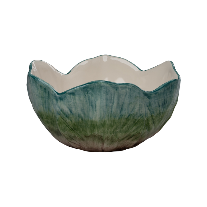 Elisabetta Flower Cereal Bowl, Green, Set of 2