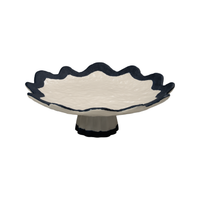 Rickrack Cake Plate, Blue & White