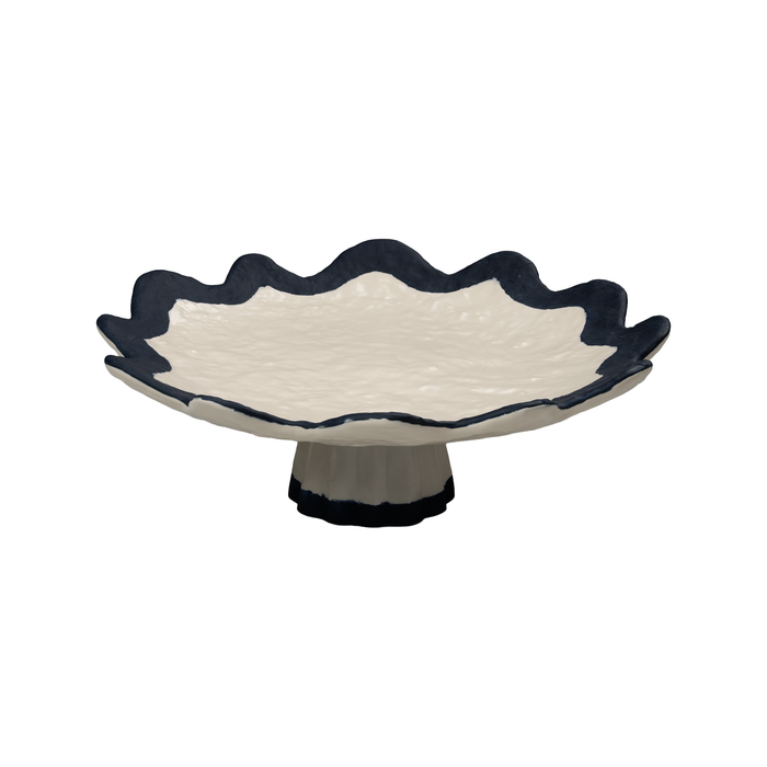 Rickrack Cake Plate, Blue & White