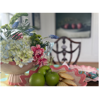 Rickrack Cake Plate, Pink & Red