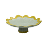 Rickrack Cake Plate, Jade & Yellow