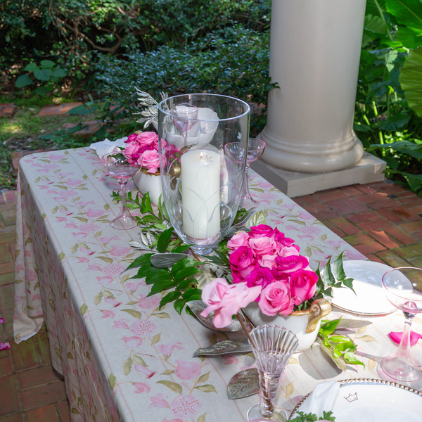 Pink & Green Pomegranate Tablecloth