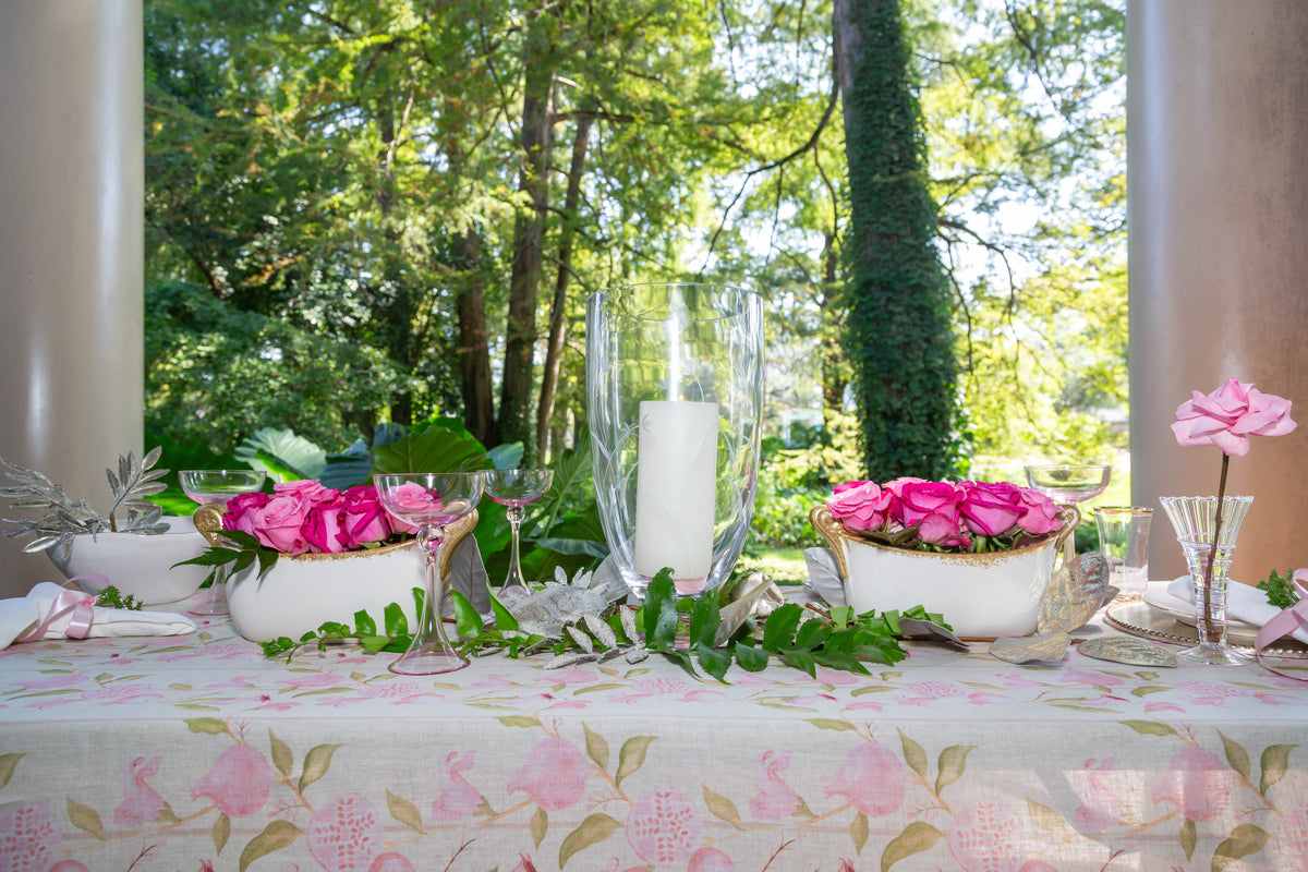 Pink & Green Pomegranate Tablecloth