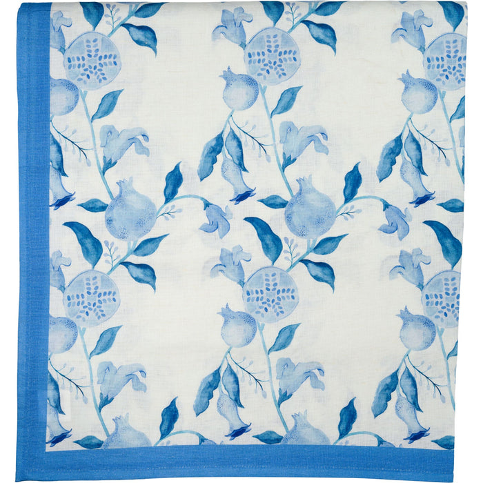 Blue & White Pomegranate Tablecloth