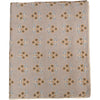 Gray with Yellow & Blue Flowers Tablecloth with Floral Lace Edge