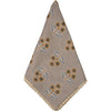 Gray with Yellow & Blue Flowers Napkin with Floral Lace Edge, Set of 8