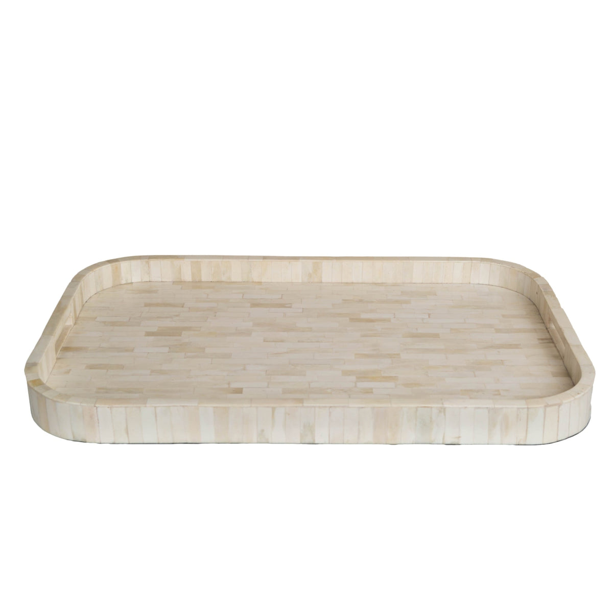 Bone Inlaid Tray, Large, Ivory