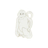 Monkey Cocktail Napkin, White, Set of 8
