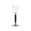 Palazzo Round Wine Glass, Lavender & Green, Set of 4