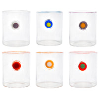 Medallion Tumblers, Multi color Set of 6