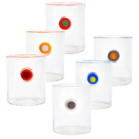 Medallion Tumblers, Multi color Set of 6