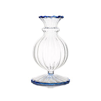 Miss Annie Bud Vase, Blue Trim