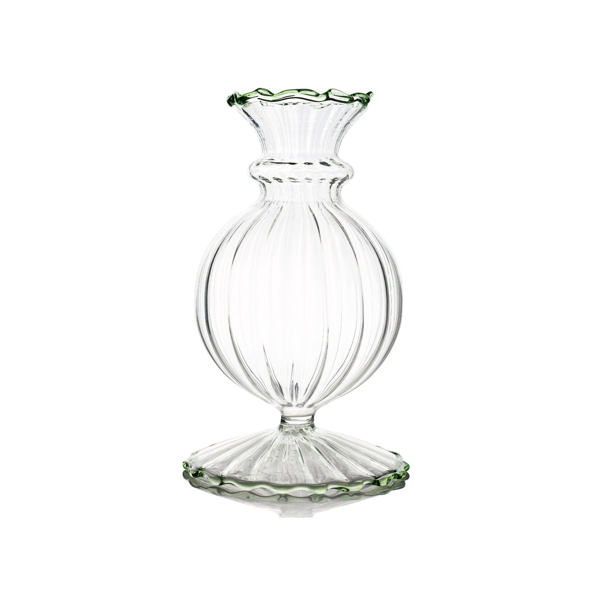 Miss Annie Bud Vase, Green Trim