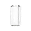 Hampton Hexagon Highball, Clear with White Rim, Set of 4