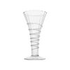 Miss Ruby Optic Bud Vase with Clear Swirl Rope