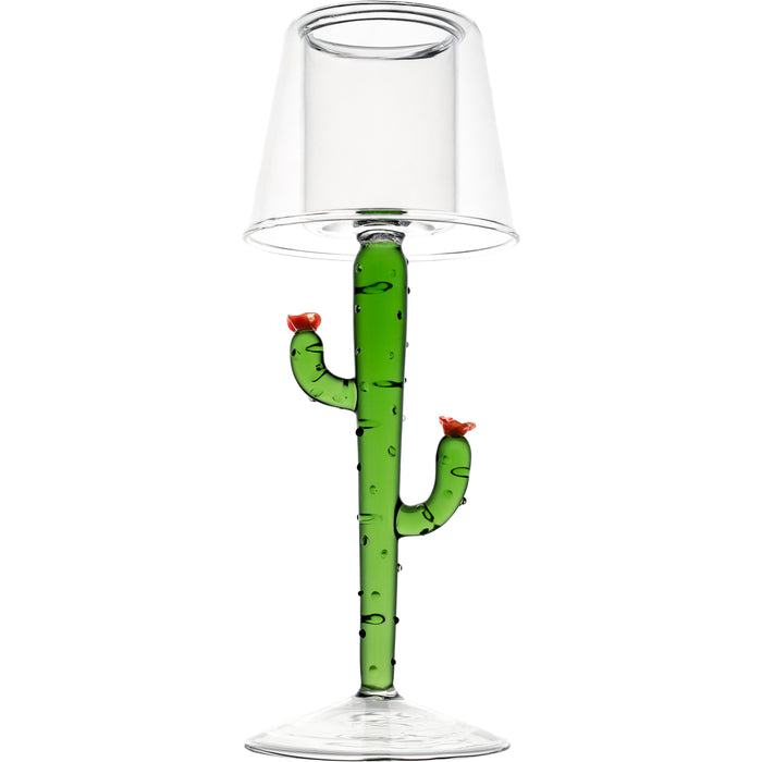 Tealight cactus w red flowers
