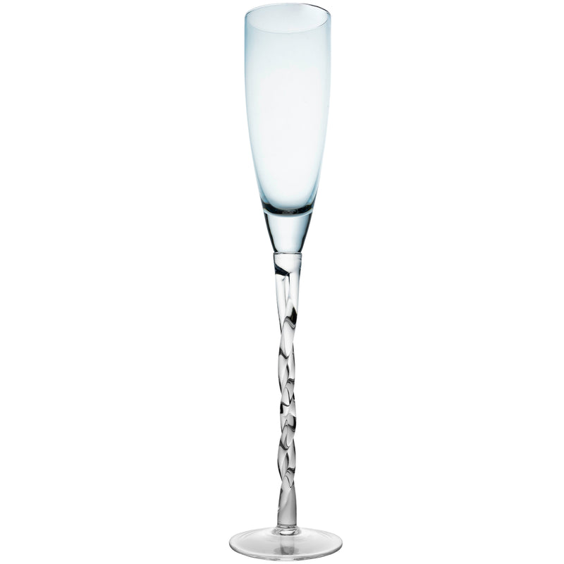 Adriana Champagne Glass, Blue, Set of 4