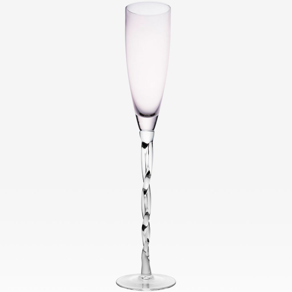 Adriana Champagne Glass, Pink, Set of 4