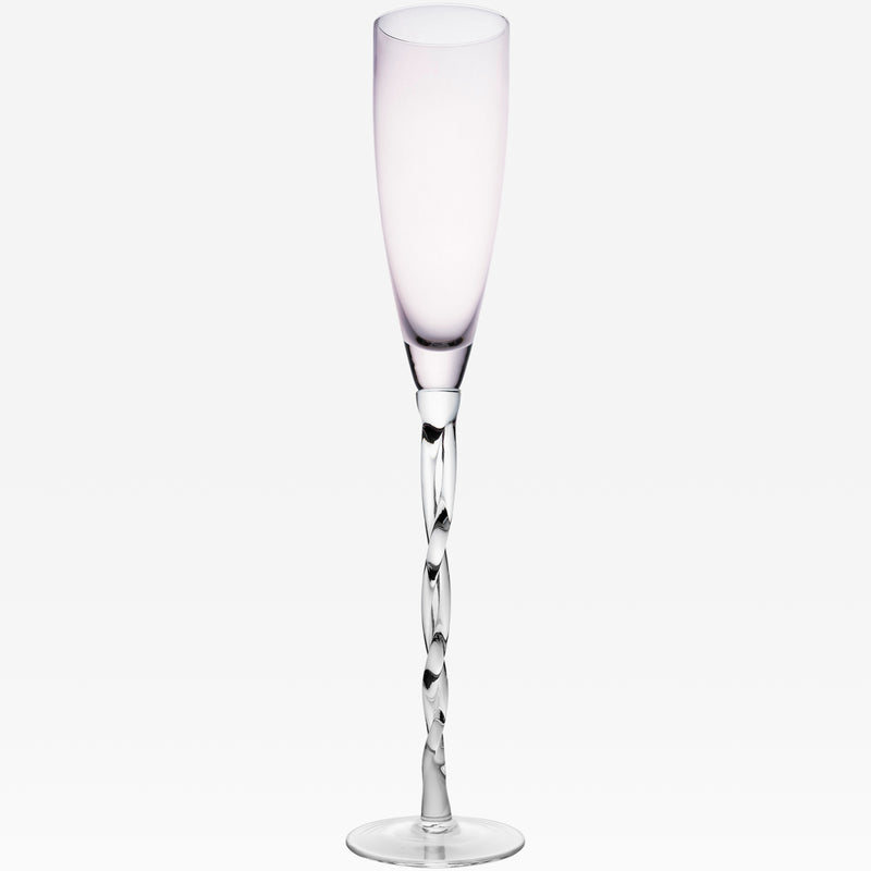 Adriana Champagne Glass, Pink, Set of 4