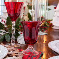 Adriana Water Glass, Red, Set of 4