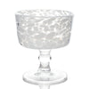 Torcello Spotted Rosa Dessert Coupe, White/Clear, Set of 4