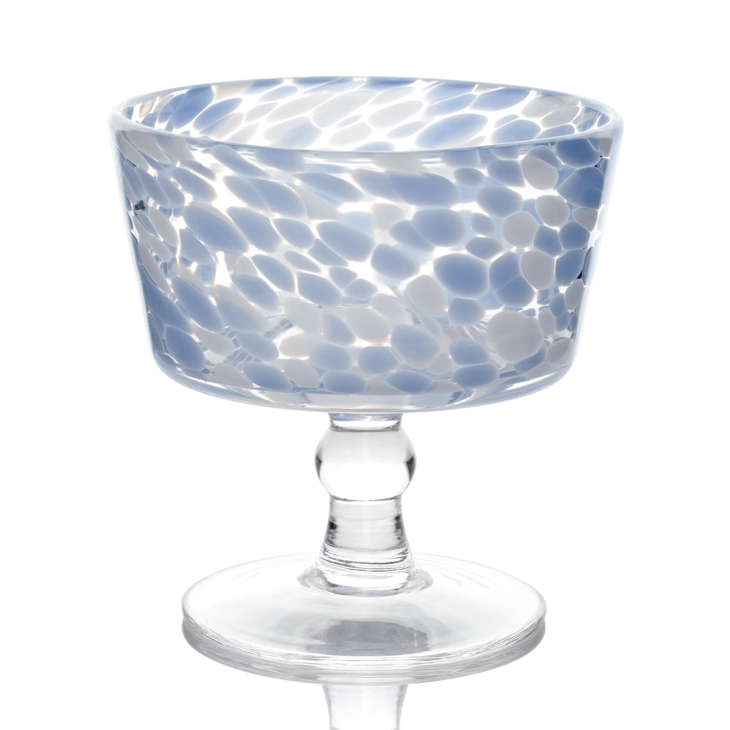Torcello Spotted Rosa Dessert Coupe, Blue/Clear
