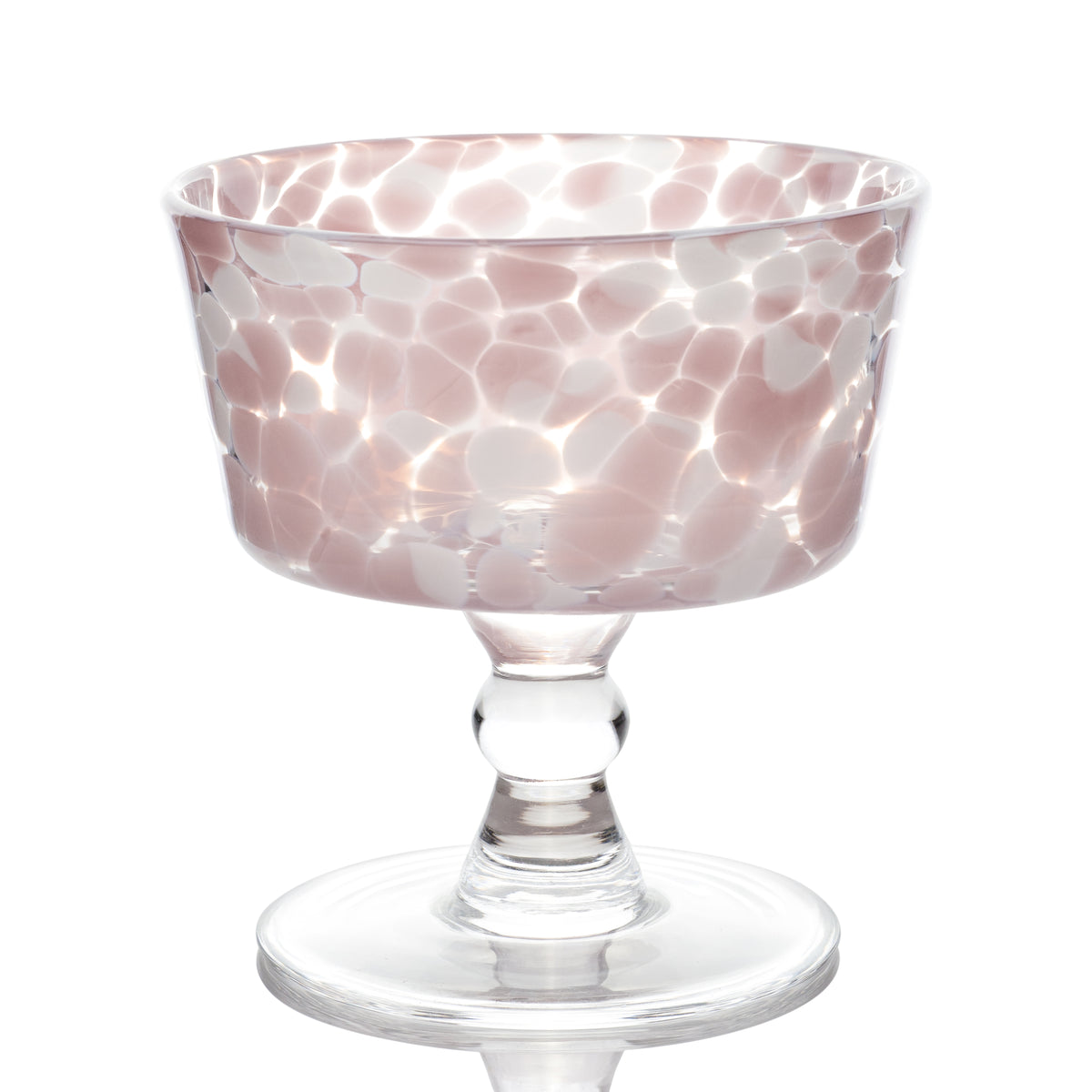 Torcello Spotted Rosa Dessert Coupe, Mauve/Clear